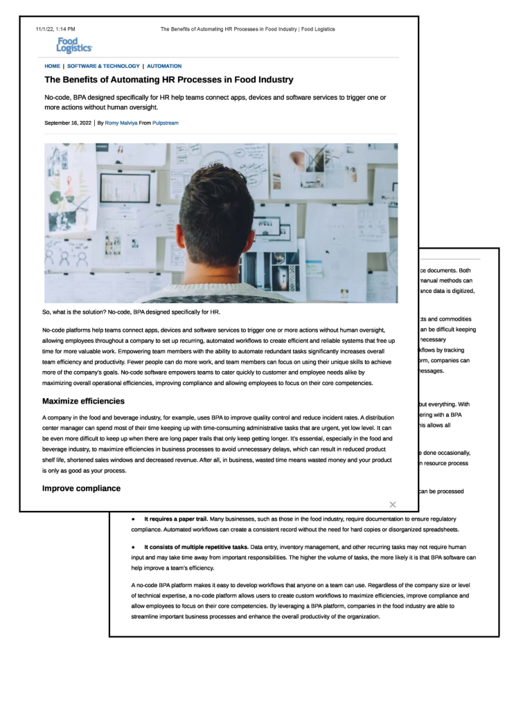 The Benefits Of Automating Hr Processes In The Food Industry Dpr